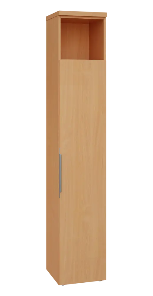 SIN 6 - 4DN kancelářská skříň, 1-dveřová/nika, pravá, 2170x400x400, buk royal